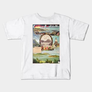 Chemins de fer PLM Italy Vintage Poster 1895 Kids T-Shirt